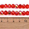 Electroplate Transparent Glass Beads Strands EGLA-A046-01C-01-4