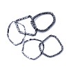 Non-magnetic Synthetic Hematite Stretch Bracelets BJEW-F376-02-1