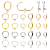  24Pcs 12 Styles Brass Huggie Hoop Earring Findings FIND-NB0004-54-1
