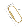 Brass Screw Carabiner Lock Charms KK-ZX025-64C-2