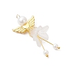 Glass Pearl & Acrylic Pendants PALLOY-JF04047-01-3