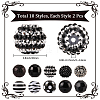 20Pcs 10 Styles Acrylic & Resin Beads Sets DIY-PA0001-02A-2