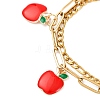 304 Stainless Figaro & Paperclip Chain Multi-strand Bracelets BJEW-JB12486-03-3