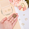 8Pcs 2 Styles Rack Plating Brass Spring Gate Rings KK-BBC0014-15-3