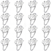 16Pcs Christmas Theme Alloy Napkin Rings AJEW-GF0013-16P-1