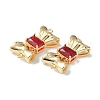 Brass Pave Cubic Zirconia Connector Charms KK-L208-01G-01-3