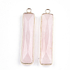 Natural Rose Quartz Pendants G-S344-23F-2