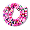 Handmade Polymer Clay Beads Strands CLAY-R089-6mm-096-2