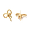 Rack Plating Brass Bowknot Stud Earrings for Women EJEW-F308-02G-2