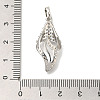 Rack Plating Brass Micro Pave Cubic Zirconia Pendants KK-C081-01P-3