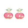 Light Gold Plated Alloy Enamel Pendants PALLOY-N176-25B-RS-1