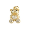 Brass Micro Pave Cubic Zirconia Pendants KK-D409-45G-A-1