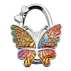 Glitter Butterfly Zinc Alloy Crystal Rhinestone Bag Hanger BAGH-F001-A23-1