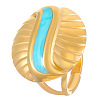 Synthetic Turquoise Finger Rings for Women FS-WGB9654-02-1