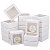 30Pcs Square Kraft Paper Visible Window Storage Mailer Boxes DIY-DC0004-32-1