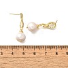 Natural Pearl Dangle Ear Studs EJEW-L099-01G-5