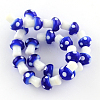 Mushroom Handmade Lampwork Beads Strands X-LAMP-R116-12-1