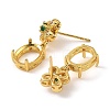 Rack Plating Brass with Cubic Zirconia Stud Earrings Finding KK-Z085-02G-2