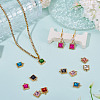 10Pcs UV Plating Alloy Pendants ALRI-TADJ0001-05-5