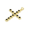 Brass Micro Pave Cubic Zirconia Pendants KK-D317-110G-2