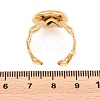 Hollow Heart 304 Stainless Steel Open Cuff Ring Components STAS-F366-08D-G-2