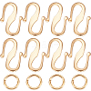 Beebeecraft 50Pcs Brass S Hook Clasps KK-BBC0008-85G-1