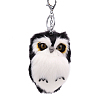 Imitation Rabbit Fur Owl Pendant Keychain ANIM-PW0003-053C-1