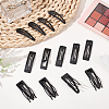 BENECREAT 60Pcs 3 Style Iron Snap Hair Clips Findings PHAR-BC0001-01-3