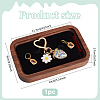 Walnut with Velvet Jewelry Plates for Necklace ODIS-WH0038-184A-02-2