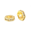 Brass Micro Pave Clear Cubic Zirconia European Beads KK-C142-11B-G-2