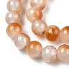 Crackle Baking Paint Imitation Jade Glass Beads Strands LS-DGLA-T003-8mm-08-2
