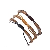 3Pcs Natural Elephant Skin Jasper & Synthetic Hematite Beaded Braided Bead Bracelets for Men Women BJEW-JB12546-4