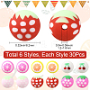 180Pcs 6 Colors Fruits Theme Handmade Polymer Clay Beads CLAY-SC0002-59-2