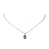Natural Cultured Freshwater Pearl Potato Pendant 304 Stainless Steel Satellite Chain Necklaces for Women NJEW-JN06346-4