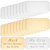 20Pcs 2 Colors Self-adhesive 201 Stainless Steel Type Business Cards AJEW-UN0002-30B-1
