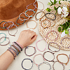 40Pcs 20 Colors Adjustable Cotton Cord Bracelets Braided for Men Women BJEW-DC0001-26-3