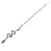 Snake Alloy Rhinestone Hair Sticks PW-WG25989-01-1