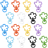 24Pcs 8 Colors Baking Paint Zinc Alloy Swivel Clasps FIND-SC0020-78-1