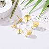 150Pcs 3 Size Brass Stud Earring Findings KK-ZZ0001-13G-6