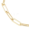 Brass Paperclip Chains & Curb Chains Slider Bracelets for Women BJEW-JB11809-3