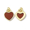 Natural Mixed Stone Heart Charms G-G977-05G-3