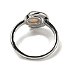 Natural Sunstone Adjustable Rings RJEW-K269-09P-02-3