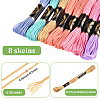 8 Skeins 8 Colors Polyester Sewing Thread OCOR-WH20074-09B-2