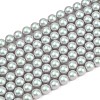Frosted Glass Pearl Beads Strands GLAA-A044-08A-14-1