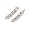 Brass Micro Pave Clear Cubic Zirconia Connector Charms KK-L223-016P-2