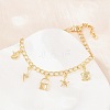 Brass Charm Bracelets BJEW-F545-01C-G-5