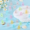 50Pcs 5 Colors Luminous Resin Cute Little Cuttlefish Ornaments RESI-SZ0003-44-5