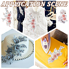  2Pcs 2 Styles 3D Flower Pattern Polyester Embroidered Lace Appliques DIY-NB0010-99-6