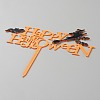 Acrylic Witch & Halloween Word Cake Insert Card Decoration DIY-H109-05-1