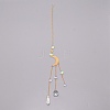 Moon Brass Wind Chime Ornament HJEW-TAC0009-03G-1